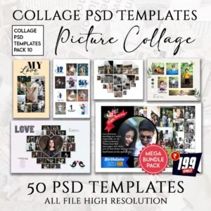 Picture Collage PSD Templates Bundle Pack 10