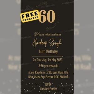 60th birthday Invitation EH-485