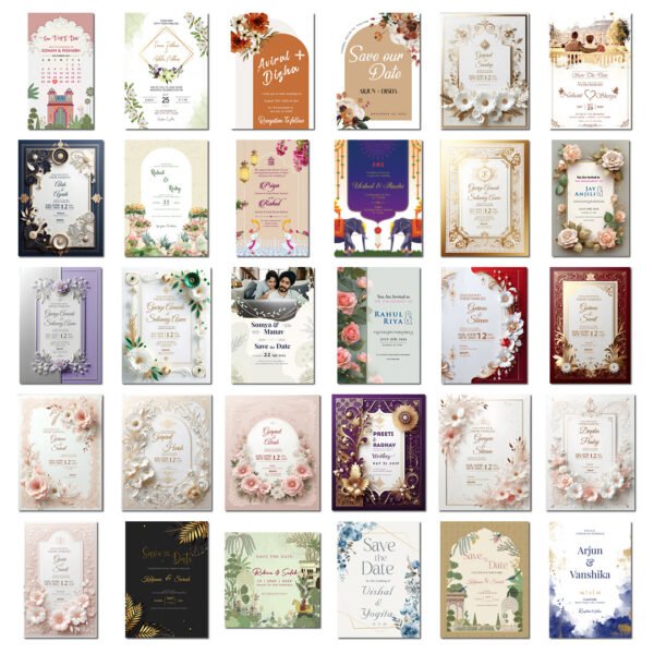 Save the Date PSD : 30-Card Template Pack 13 - Image 2