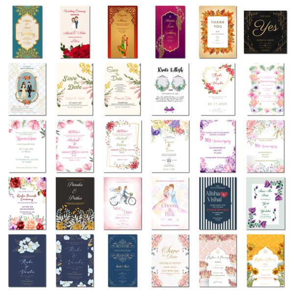 Save the Date PSD : 30-Card Template Pack 14 - Image 2