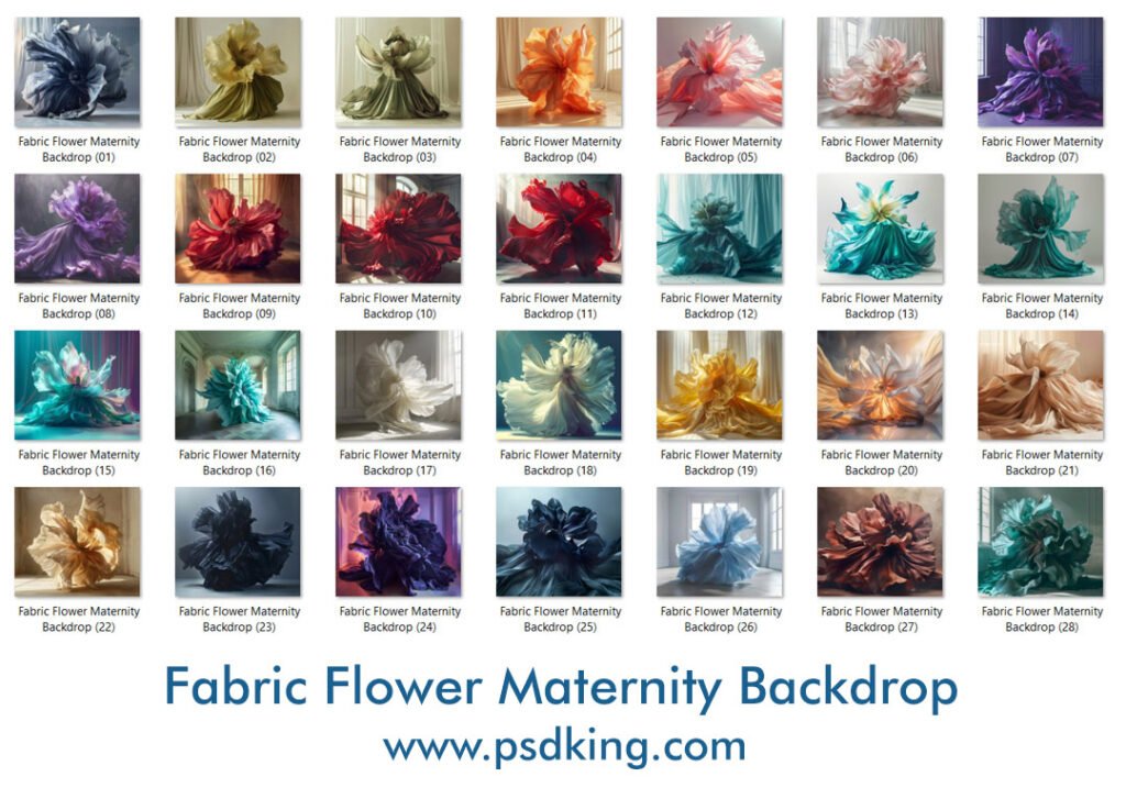 Fabric Flower Maternity Backdrop