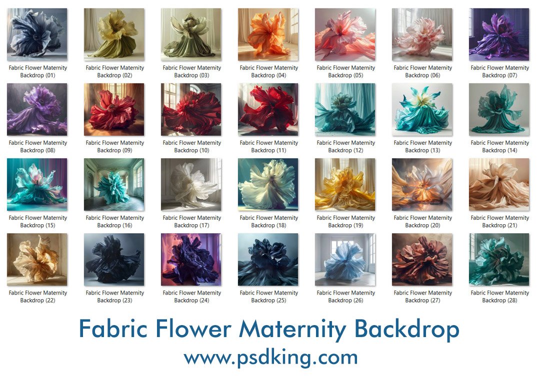 Fabric Flower Maternity Backdrop