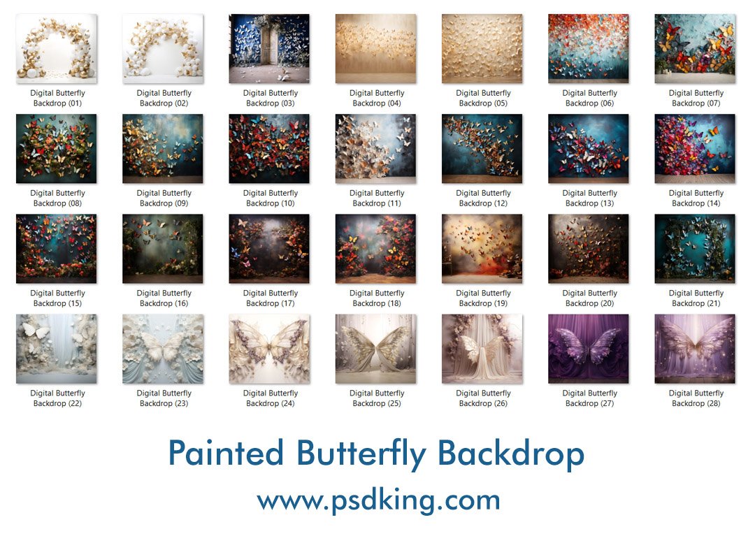 Painted Butterfly Backdrop