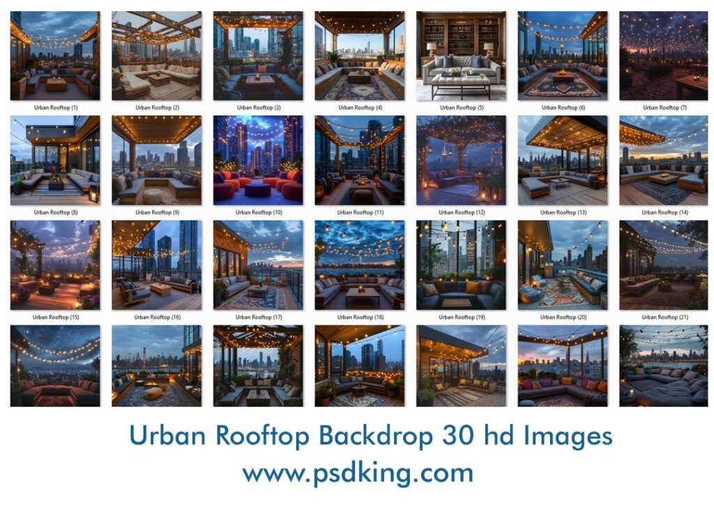 Urban Rooftop Backdrop