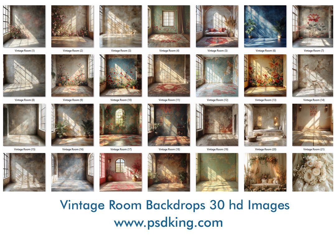 Vintage Room Backdrops